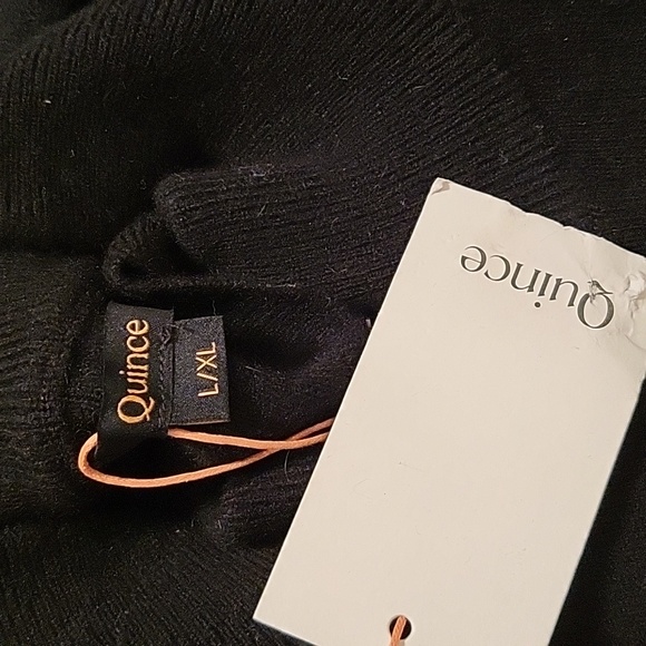 Quince Mongolian Cashmere Ribbed Collar Blazer Jacket Insert Black - Picture 6 of 8